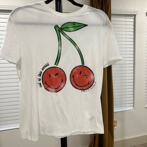 Smiley World oversized Cherry tee.